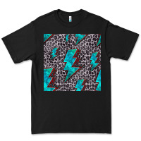 Black turquoise lightning bolt seamless pattern Premium Tee - HRA Design Shop