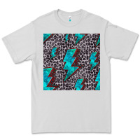 Dove Grey turquoise lightning bolt seamless pattern Premium Tee - HRA Design Shop