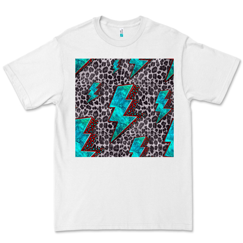 Turquoise Lightning Bolt Seamless Pattern Premium Tee by HRA Design Shop | Teevron