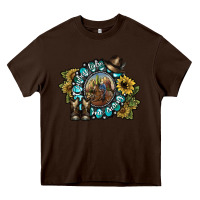 Chocolate Brown cowboy take me away 2 Heavy Core Tee - SublimationCraftShop