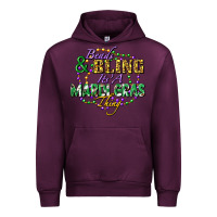 Mauve Wine Beads and bling it's' a Mardi Gras thing Urban Hoodie - FaDigitalArtStudio