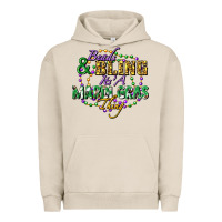 Pigment French Oak Beads and bling it's' a Mardi Gras thing Urban Hoodie - FaDigitalArtStudio
