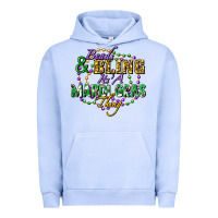 Pigment Grape Ice Beads and bling it's' a Mardi Gras thing Urban Hoodie - FaDigitalArtStudio