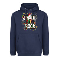 Navy Jingle bell rock Heavyweight Hoodie - NancyCooperArtShop