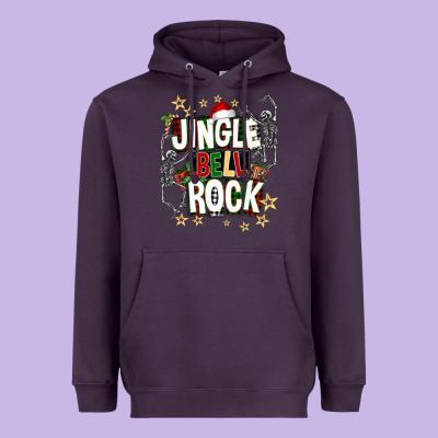 Jingle Bell Rock Heavyweight Hoodie Designed By Nancycooperartshop