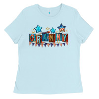 Baby Blue American Granny 4th of july Ladies Tee - CowGirlArtShop