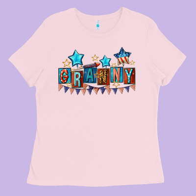 American Granny 4th Of July Ladies Tee Designed By Cowgirlartshop