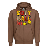 Chestnut softball life Zipper Hoodie - Artiststas