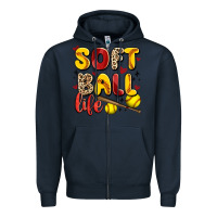 Navy softball life Zipper Hoodie - Artiststas