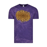Cloud Purple leopard patch Vintage Tee - Jasminsmagicworld