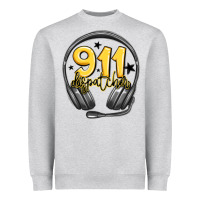 Heather Grey 911 dispatcher Heavyweight Sweatshirt - MaliasSmallBusiness