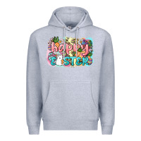 Heather Grey Happy Easter Day Premium Hoodie - HowdyJamesFarm