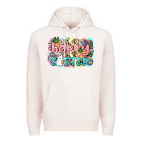 Pale Pink Happy Easter Day Premium Hoodie - HowdyJamesFarm