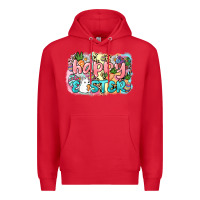 Red Happy Easter Day Premium Hoodie - HowdyJamesFarm