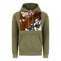 Vintage Olive cowhide leather Vintage Hoodie - BarkalooDesign