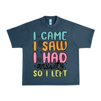 Midnight Navy i came i saw i had anxiety so i left Urban Heavy Tee - MaliasSmallBusiness
