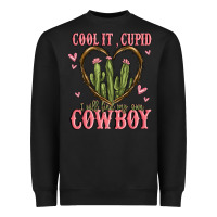 Black cool it cupid i will find my own cowboy Heavyweight Sweatshirt - MaliasSmallBusiness