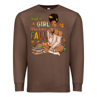 Chestnut Just a girl who loves Fall afro woman Premium Sweatshirt - NancyCooperArtShop