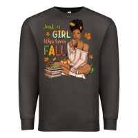 Smoke Just a girl who loves Fall afro woman Premium Sweatshirt - NancyCooperArtShop