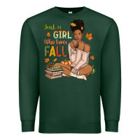 Just A Girl Who Loves Fall Afro Woman Premium Sweatshirt | Teevron