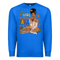 True Royal Just a girl who loves Fall afro woman Premium Sweatshirt - NancyCooperArtShop