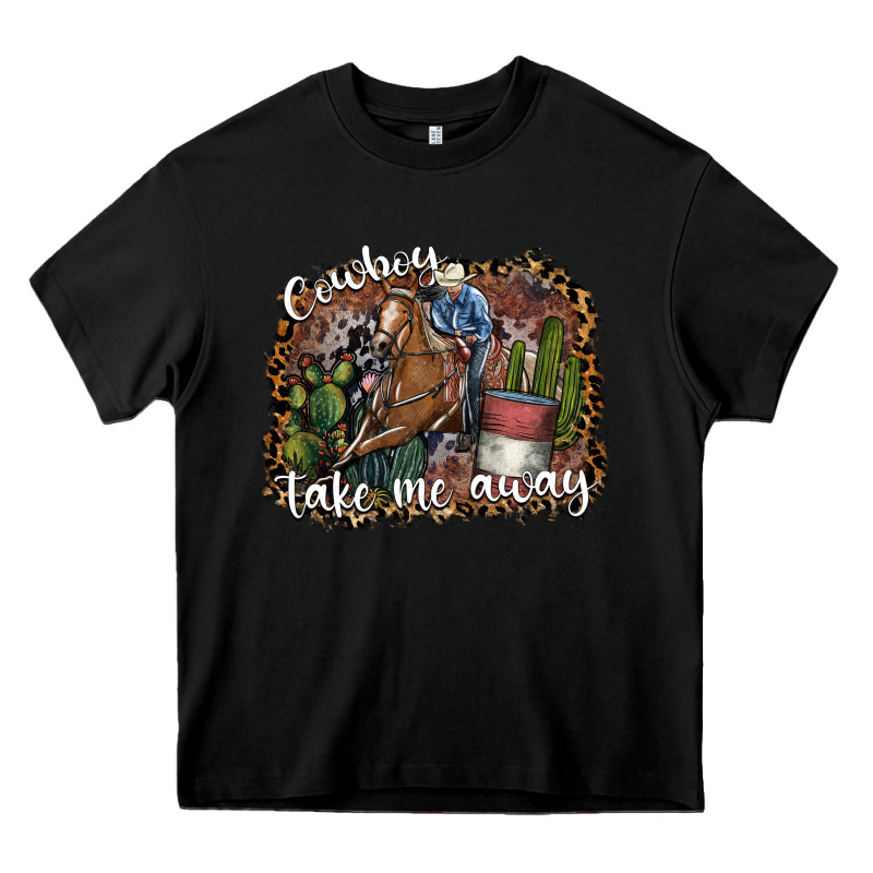 Cowboy Take Me Away Heavy Core Tee by SublimationCraftShop | Teevron