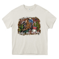 Cream cowboy take me away Heavy Core Tee - SublimationCraftShop