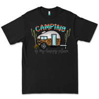 Black camping is my happy place Premium Tee - CowhideDigitalArt