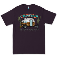 Plum camping is my happy place Premium Tee - CowhideDigitalArt