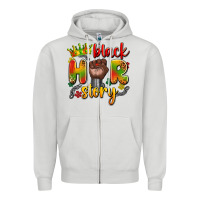 Dove Grey black her story Zipper Hoodie - Artiststas
