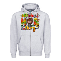 Heather Grey black her story Zipper Hoodie - Artiststas