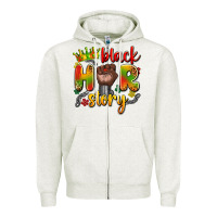 Black Her Story Zipper Hoodie | Teevron