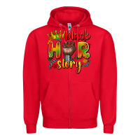 Red black her story Zipper Hoodie - Artiststas