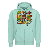 Seafoam black her story Zipper Hoodie - Artiststas