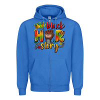 True Royal black her story Zipper Hoodie - Artiststas