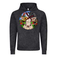 Vintage Black Christmas Charolais Calf Black Angus Bull And Roos Vintage Hoodie - RanaPortraitStore