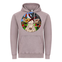 Vintage Zinc Christmas Charolais Calf Black Angus Bull And Roos Vintage Hoodie - RanaPortraitStore