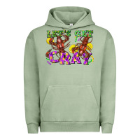 Pigment Oil Green Let's get cray Urban Hoodie - FaDigitalArtStudio