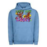 Pigment Pebble Blue Let's get cray Urban Hoodie - FaDigitalArtStudio