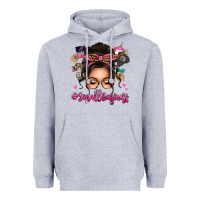 Heather Grey Small business messy bun Heavyweight Hoodie - texasbilliewilder