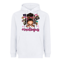White Small business messy bun Heavyweight Hoodie - texasbilliewilder