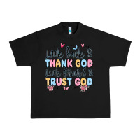 Black look back and thank god look forward and trust god Urban Heavy Tee - MaliasSmallBusiness