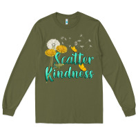 Army Green scatter kindness Long Sleeve Tee - NancyCooperArtShop
