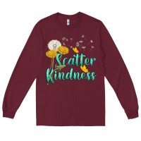 Burgundy scatter kindness Long Sleeve Tee - NancyCooperArtShop