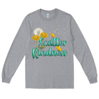 Heather Grey scatter kindness Long Sleeve Tee - NancyCooperArtShop