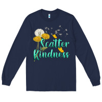 Navy scatter kindness Long Sleeve Tee - NancyCooperArtShop