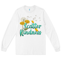 White scatter kindness Long Sleeve Tee - NancyCooperArtShop