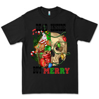 Black Dead İnside But Merry Human Skull Premium Tee - FaDigitalArtStudio