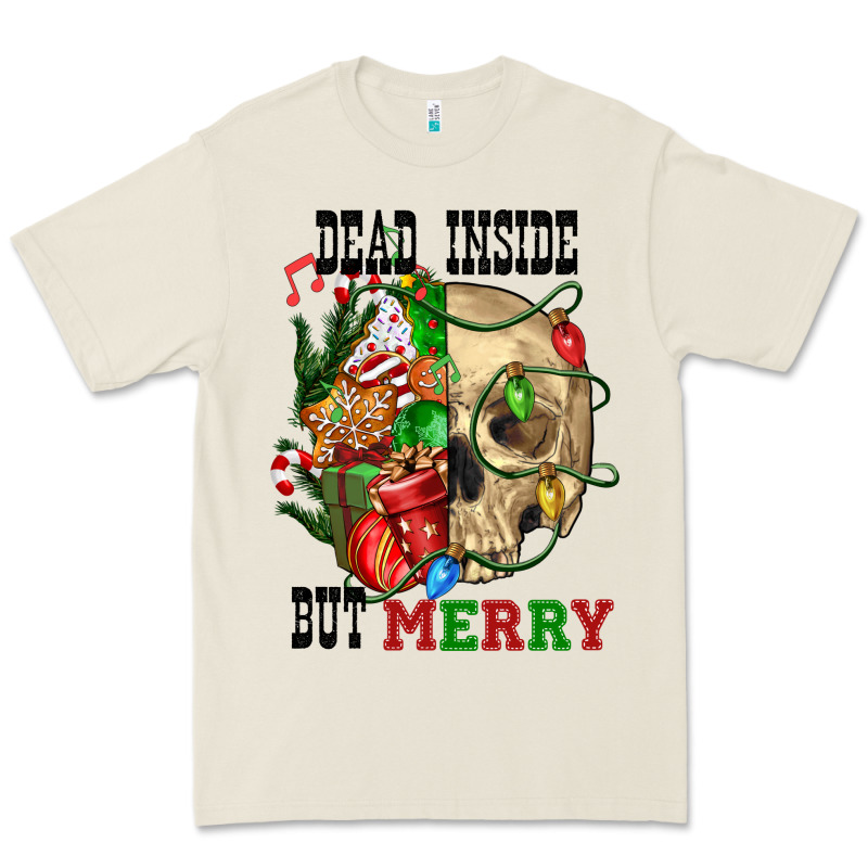 Dead İnside But Merry Human Skull Premium Tee by FaDigitalArtStudio | Teevron