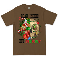 Cacao Dead İnside But Merry Human Skull Premium Tee - FaDigitalArtStudio